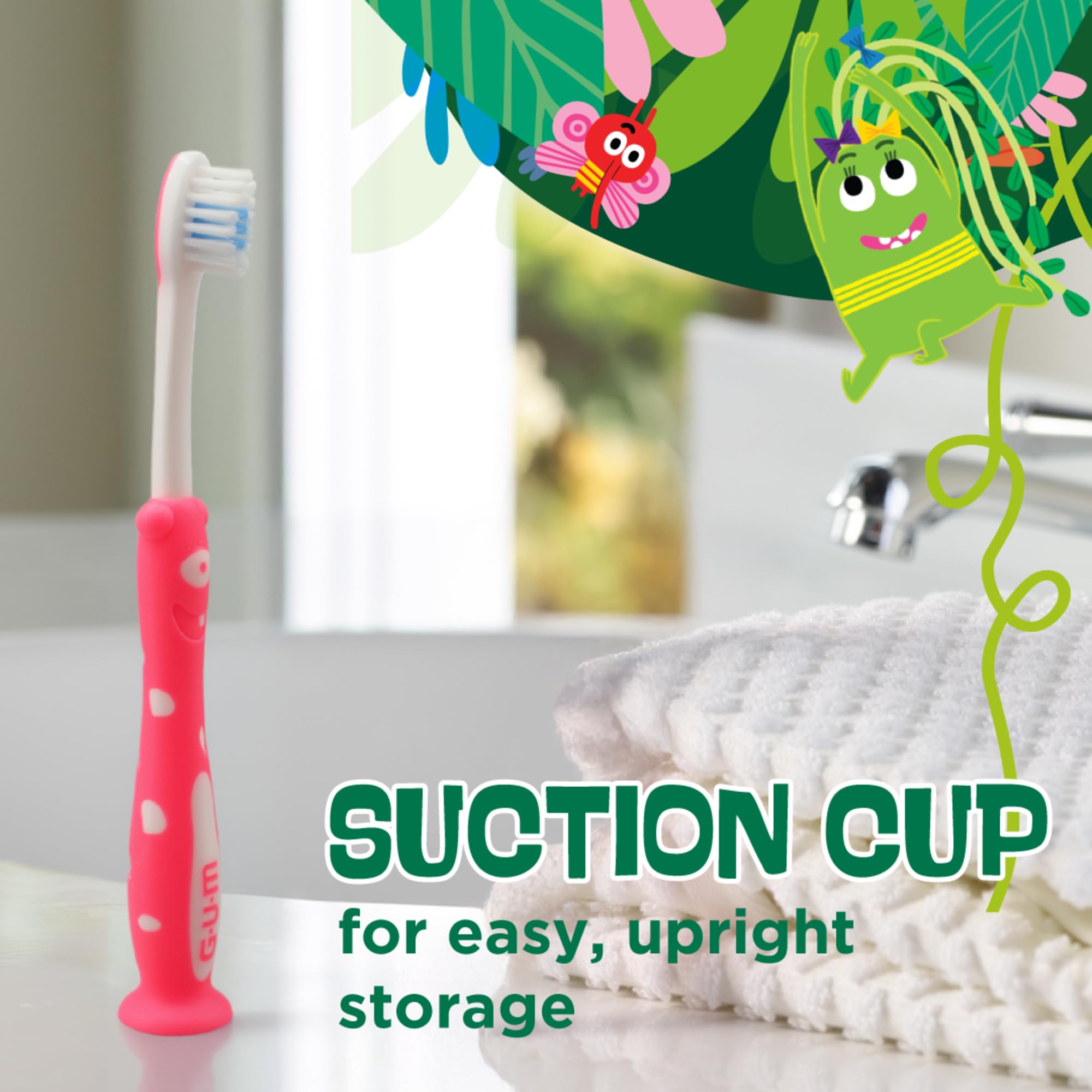 Amazon.co.jp: GUM Monsterz 子供と幼児用歯ブラシ、柔らかい毛の子供