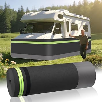 RV Skirting,Easy Installation RV Skirting for Winter, Travel Wheel Skirt for Mobile Home Exterior, RV Skirt with Waterproof Felt, for Camper, Travel Trailer,Outdoor 2.6 x78.74 ft