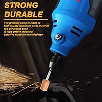 Vista 4 de Juego de brocas de lijado para Dremel 4000, juego de piedras de moler con vástago de 1/8 pulgadas, ideal para afilar, moler, alisar, rueda de aleta