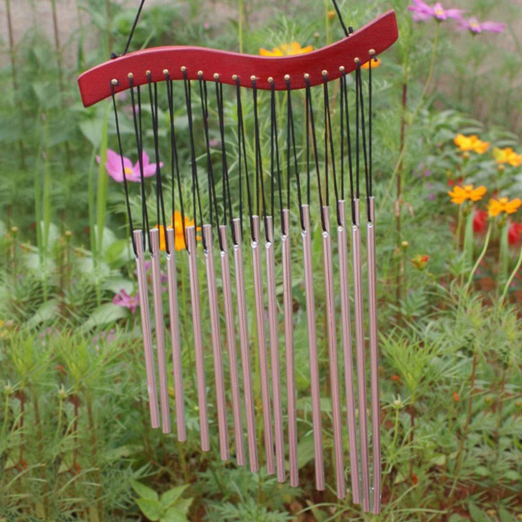Bellissimi campanelli eolici 15 tubo giardino giardino vento carillon all'aperto vento carillon decorazione regalo legno decorativo carillon del vento artigianato 44 centimetri Campanelli eolici da gi