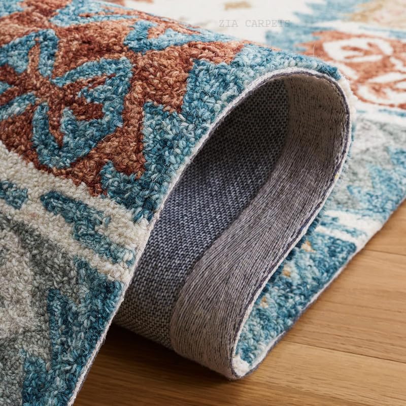 Image of zia carpets Hand Tufted Woollen Modern Collection Bedroom & Living Room Carpet Size 7 X 10 Feet