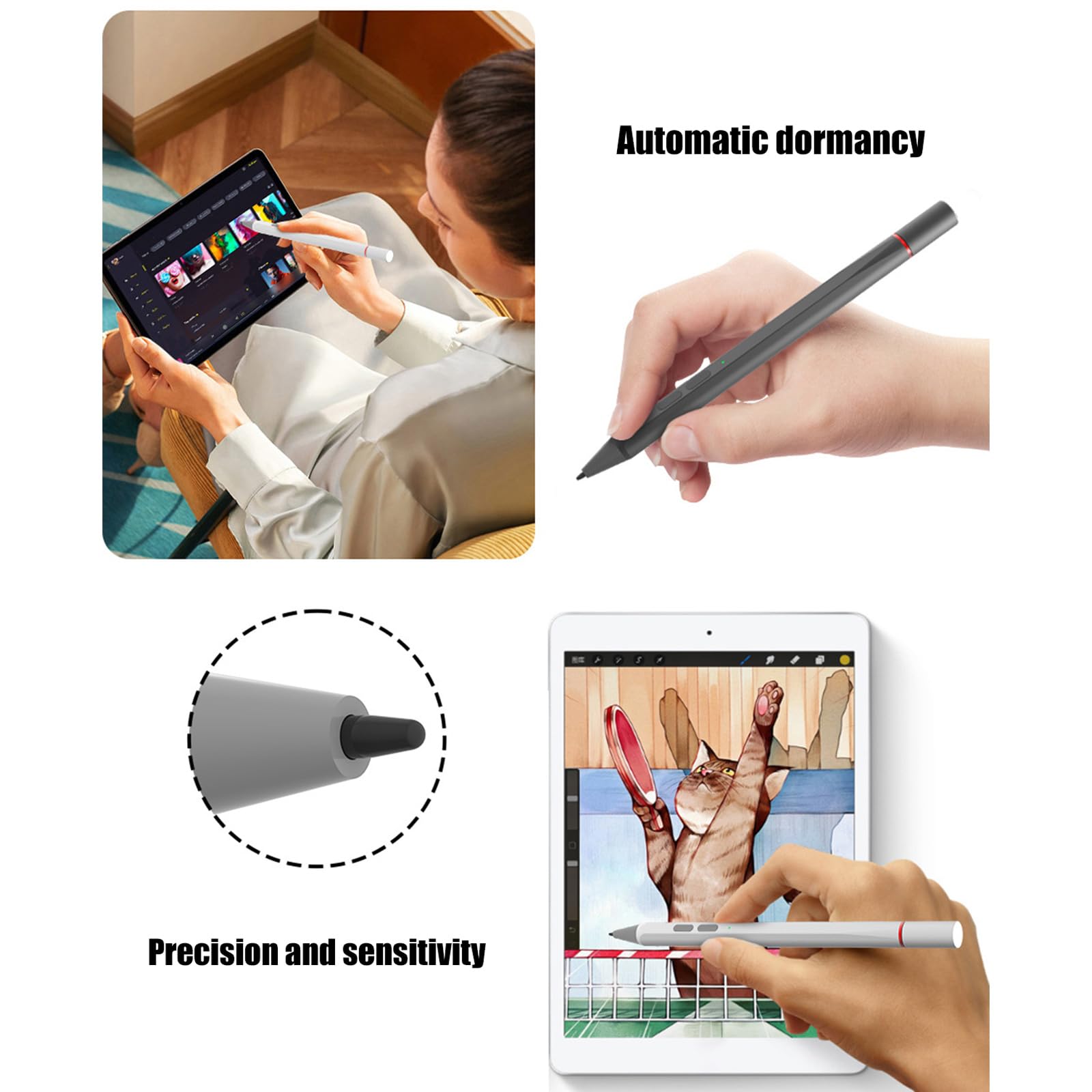 USI2.0 Pióro 4096 Czułość na nacisk Gładkie pisanie Rysunek Tablet Pojemnościowy długopis do tabletu 713/714