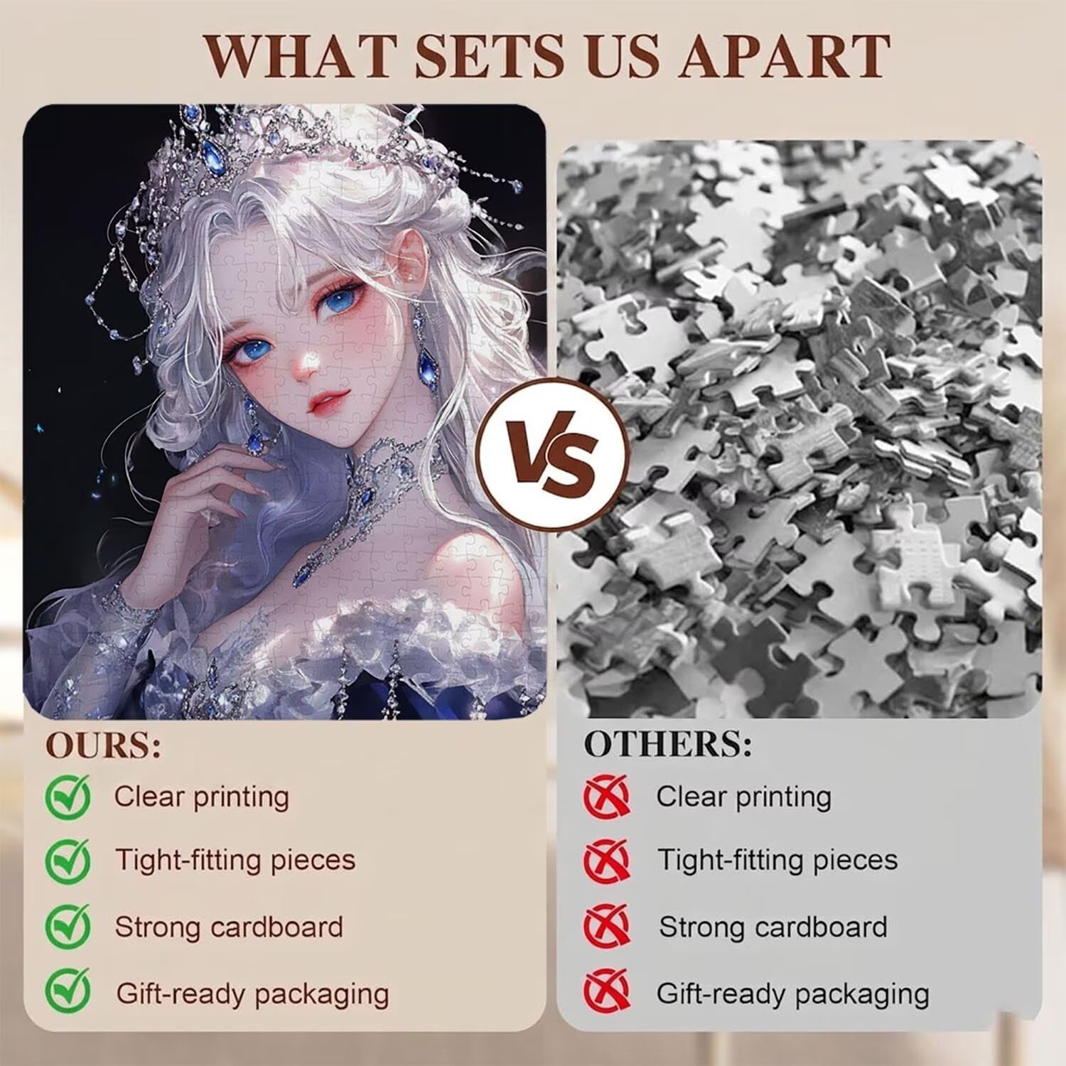 sogno Bellezza-2 Puzzle 1000 Pezzi per Adulti, Puzzle in Legno - Collezione Classica con Poster Incluso - Sfida di Concentrazione e Passatempo Antistress, Gioco per Famiglia, 75 x 50 cm f0-789