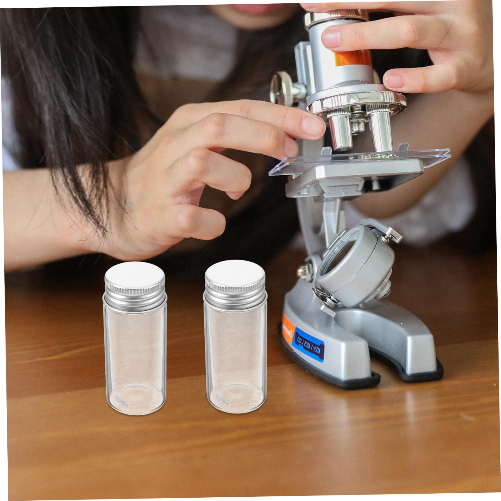 minkissy 24 Stück Glas Reagenzgläser 30ml mit Deckel Auslaufsichere Kleine Glasröhrchen für Labornutzung und Probenaufbewahrung