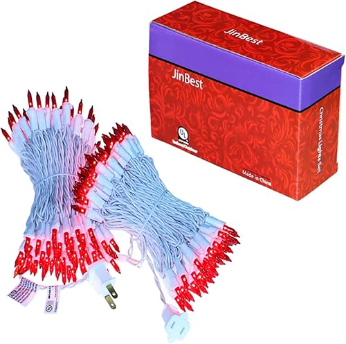 Miniatura 4 de Serie de 200 luces de color verde jade, de 66 pies de cable negro, certificado UL de grado comercial, 2 juegos de 100 luces, para interior y