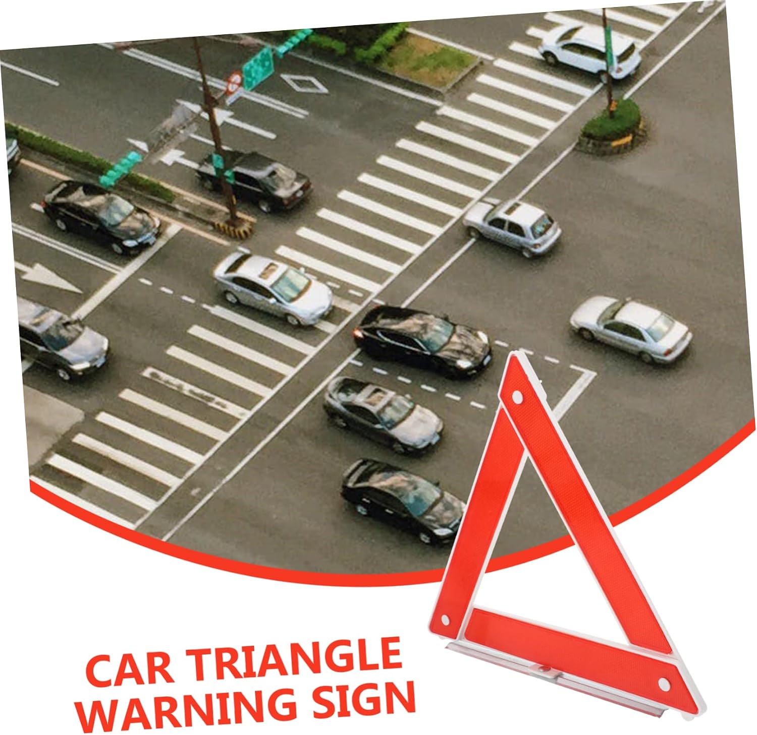GARVALON 2pcs Emergency Warning Triangle for Vehicles Reflective Safety Sign Design Durable and Construction Essential Roadside Safety Tool for Traffic Situations
