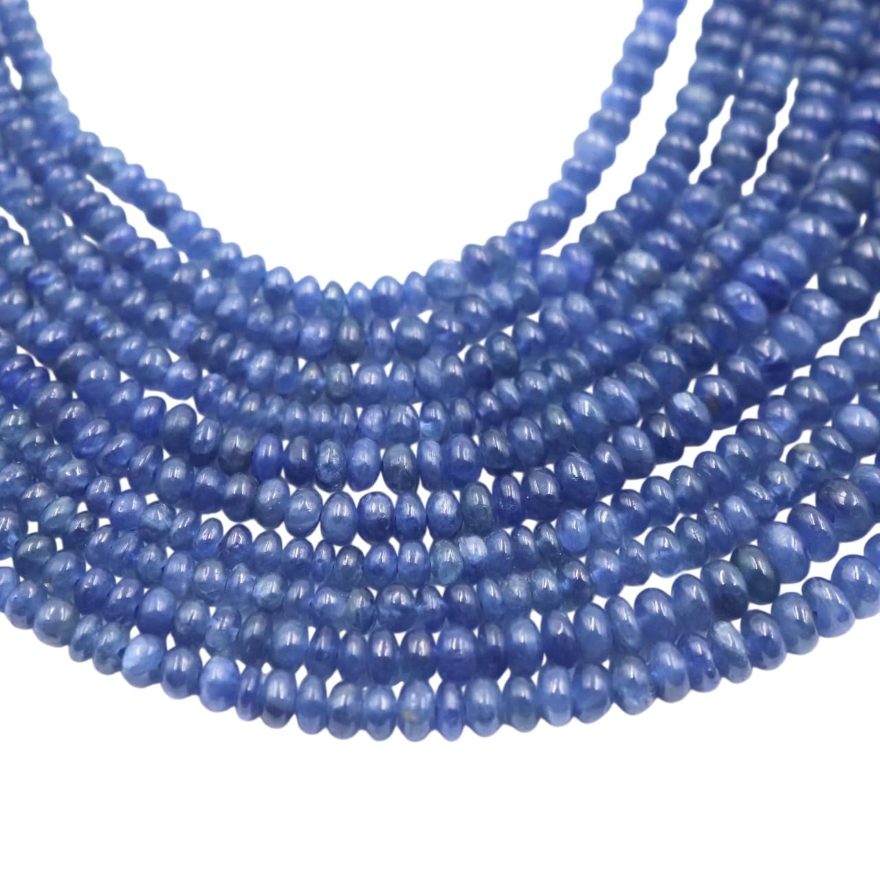 Tanzanite naturelle en perles rondelles 3-5mm haut de gamme pour bijoux