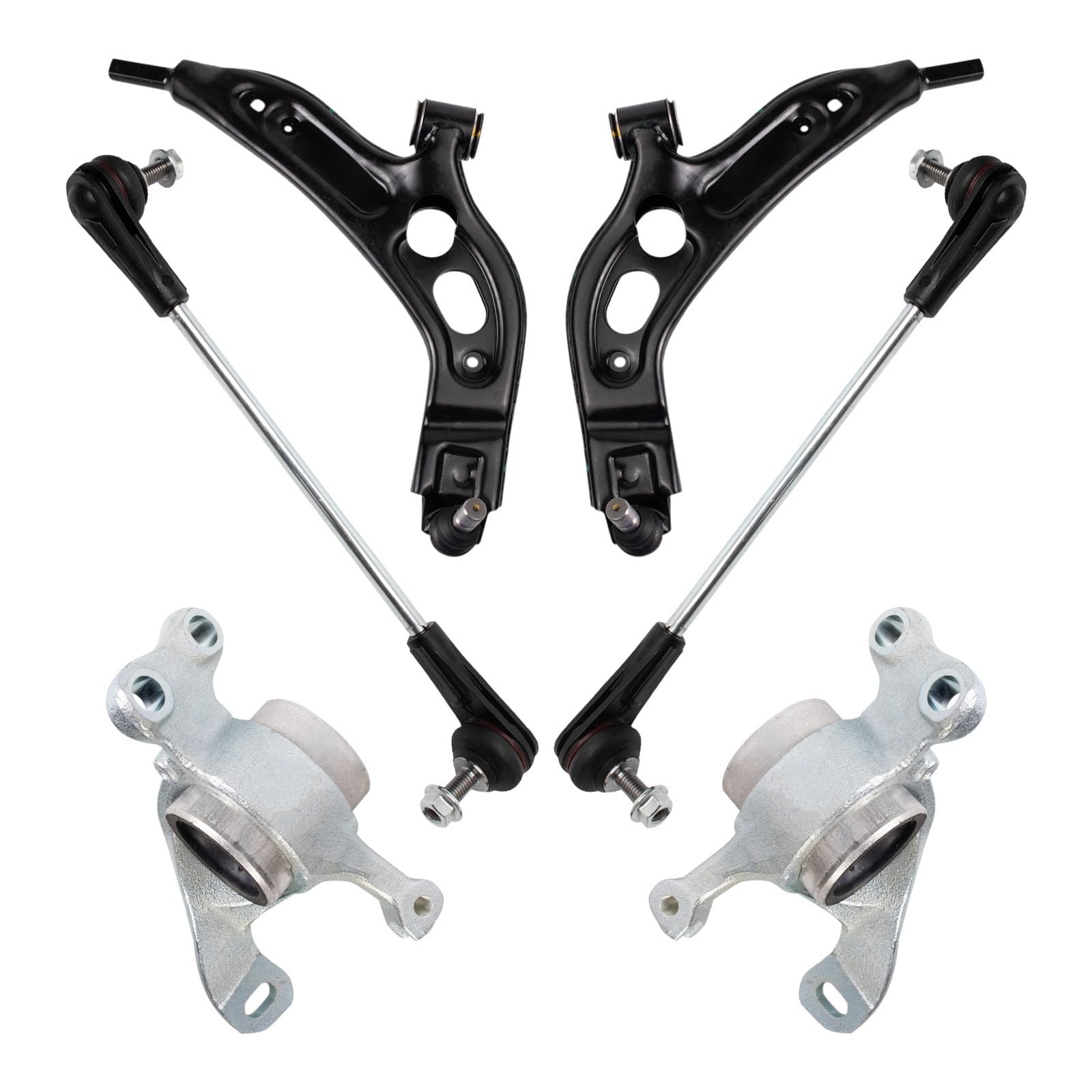 TRQ Front Suspension Kit Control Arm Bushing Control Arm with Ball Joint Sway Bar Stabilizer Link Compatible with 16-21 BMW 16-19 Mini