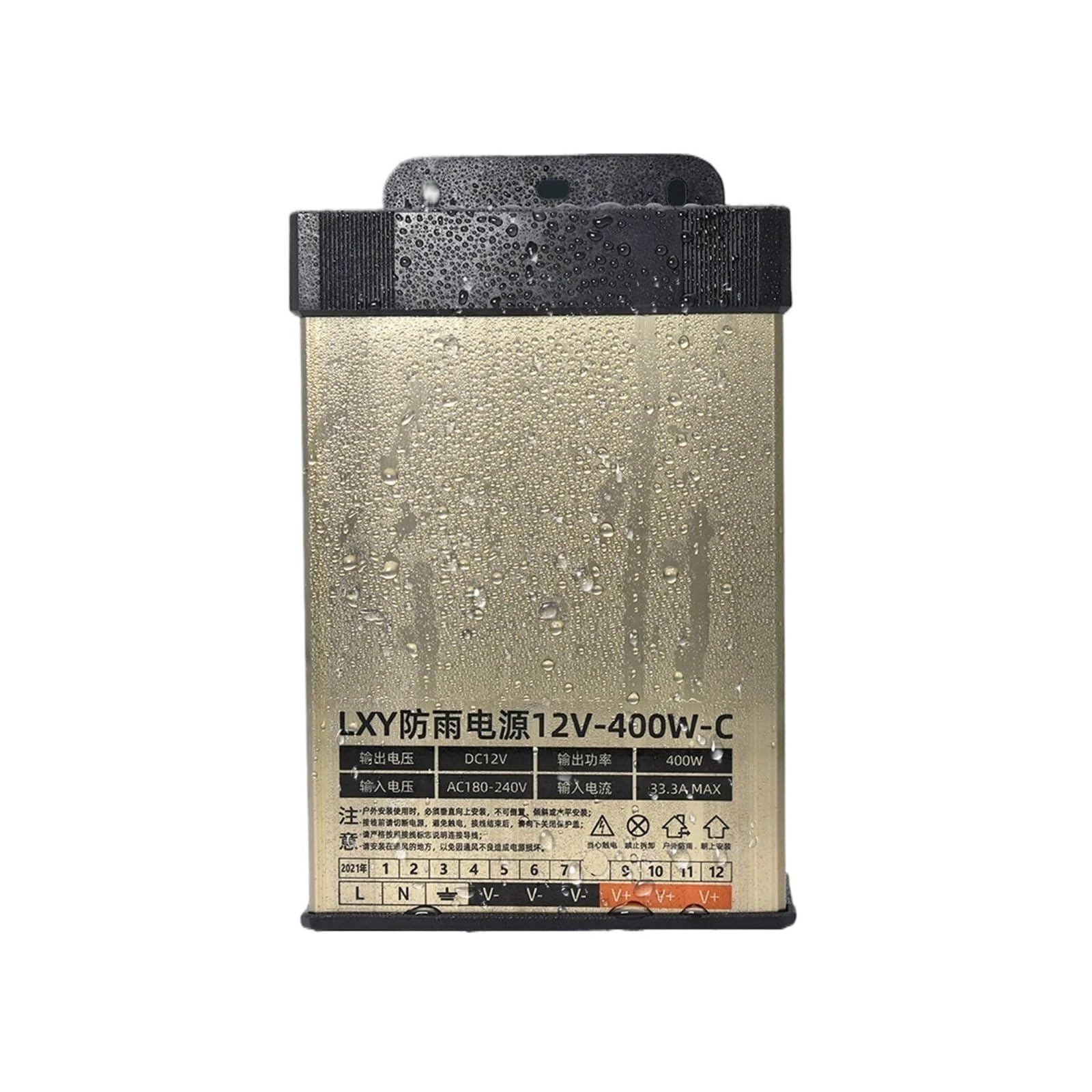 Interrupteur d'alimentation extérieur étanche de 220V à 12V pour ruban LED