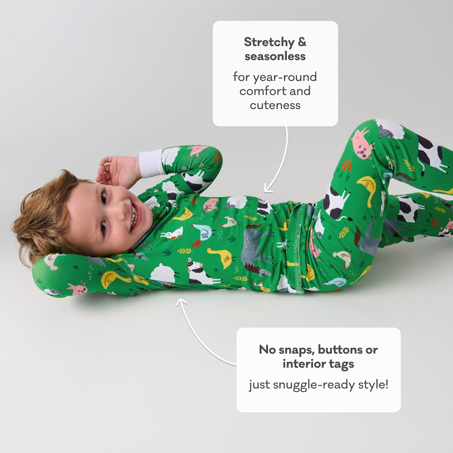 Little Sleepies Two-Piece Pajama Set for Boys & Girls, Soft Viscose from Bamboo Toddler Pajamas for Kids, Family Matching PJs - Image 5
