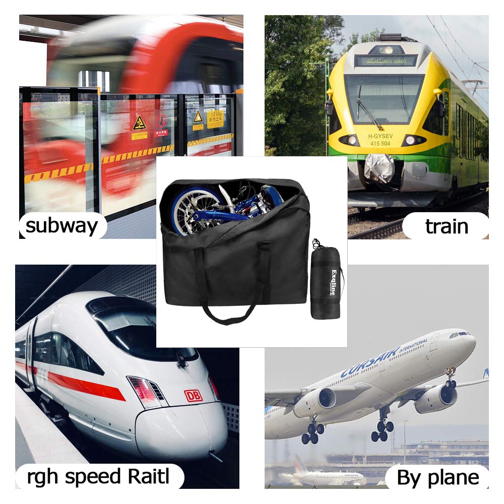 Exqline Borsa per il trasporto Bicicletta Copertura della Ruota Borsa 1680D Oxford per la Bicicletta Pieghevole 14-20 pollici Per Ciclismo MTB Viaggi Escursioni Metro
