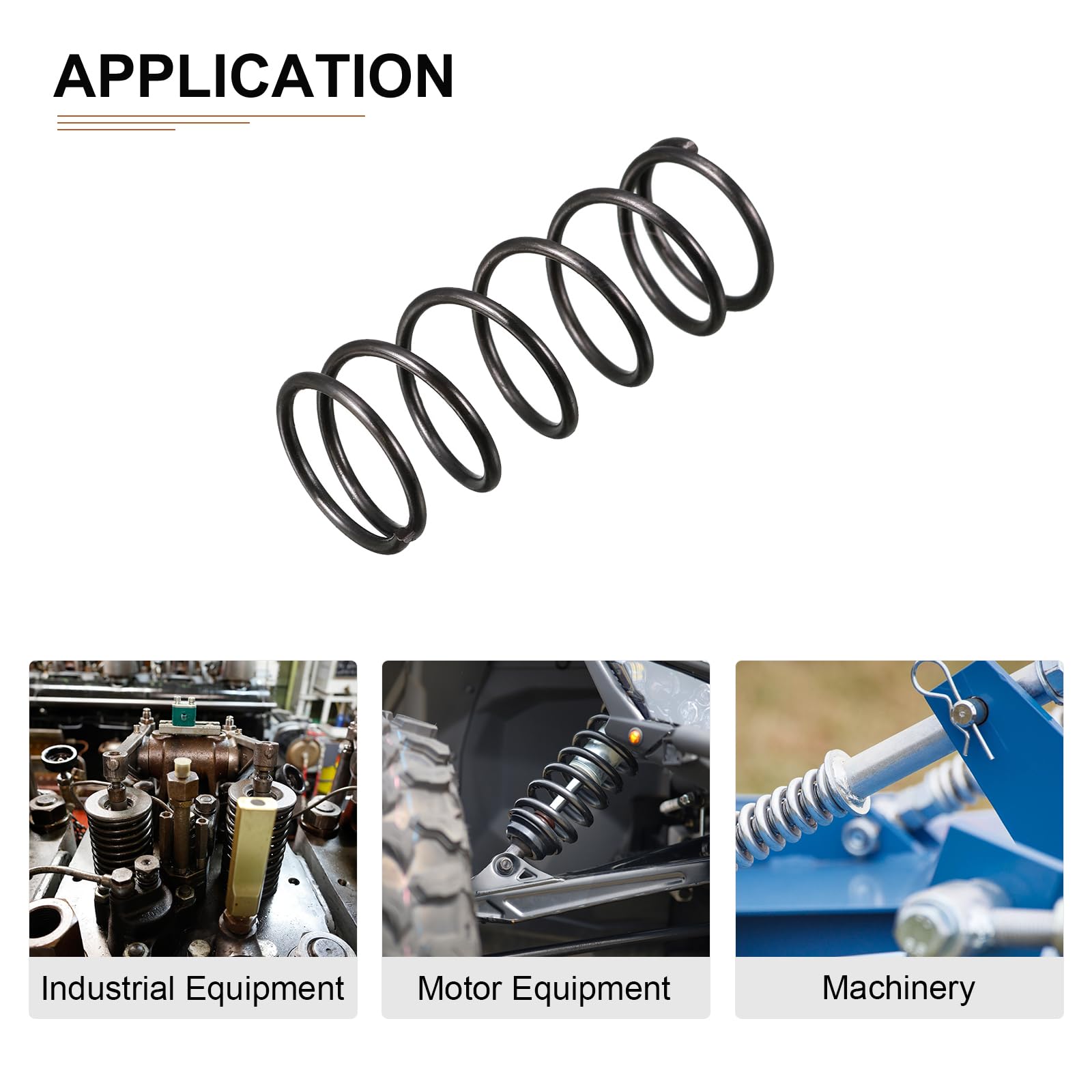 DTGN 1.2x14x35mm(DxODxL) Compression Spring - 10Pack - Good for Machinery - Spring Steel Extension Spring - Black - Image 4