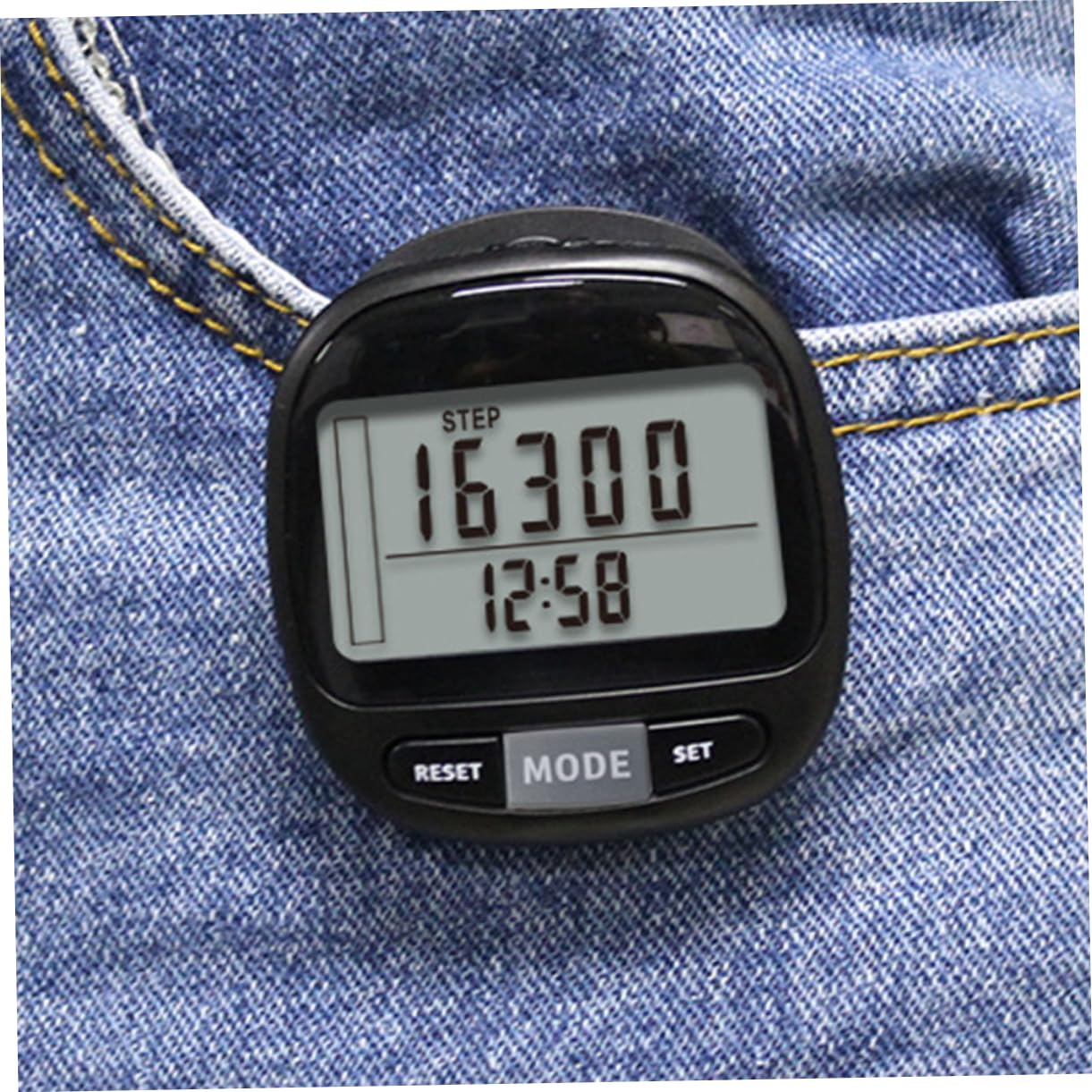 BESPORTBLE 1set Contapassi Portatile Con Clip e Cordino Pedometer Per Escursioni e Camminate Monitoraggio Calorie e Facile Usare