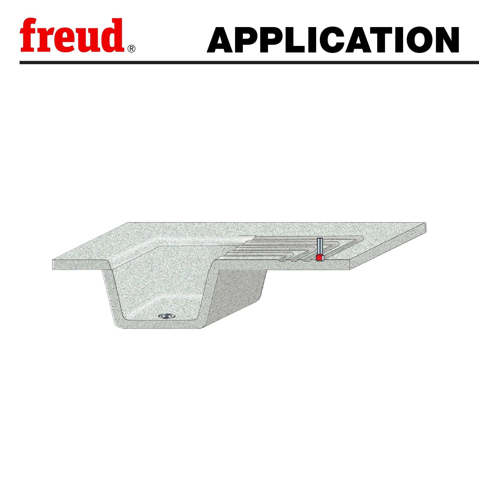 Freud Embout pour égouttoir à rayon 1/8" avec tige 1/2" (85-050)