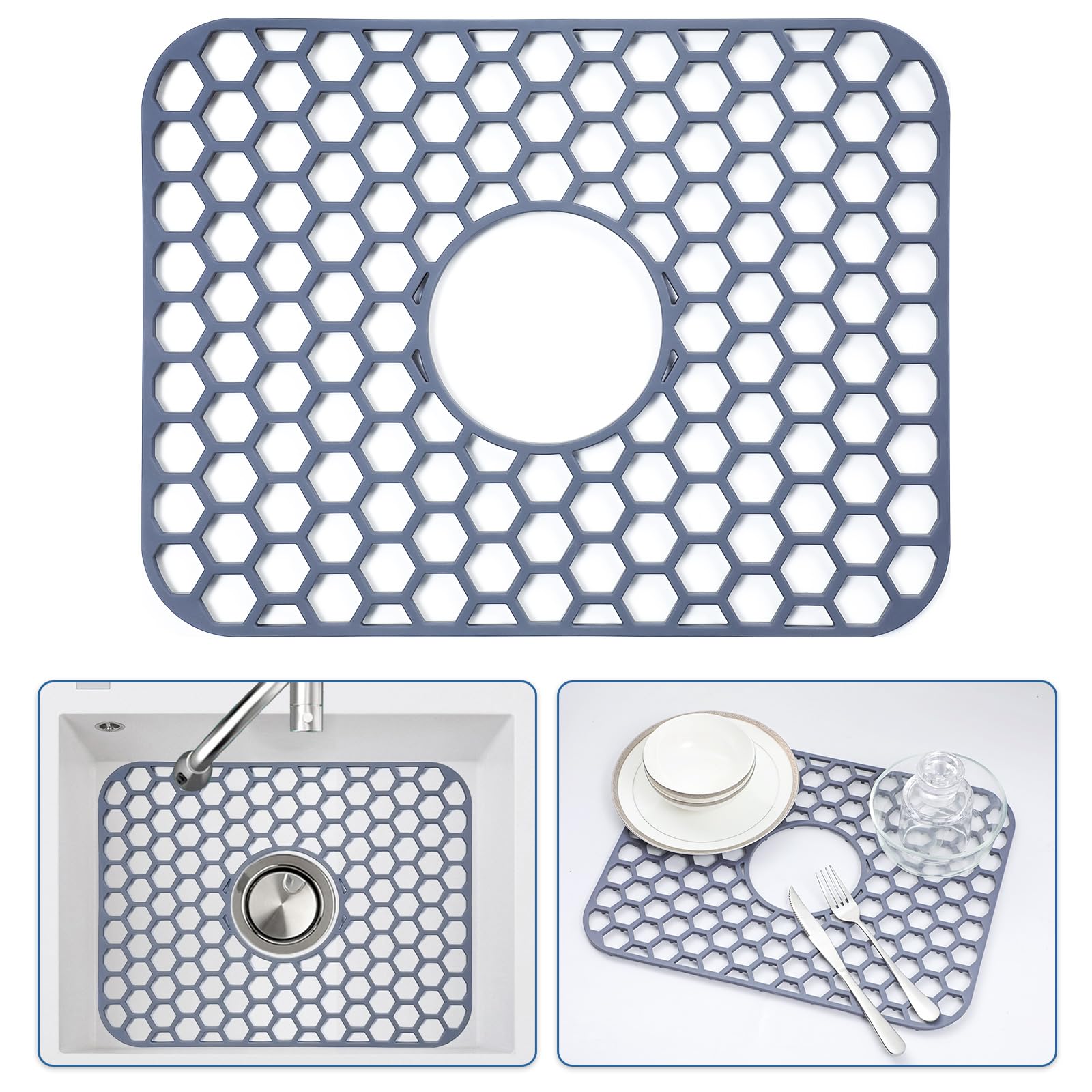 Bestjing Silicone Sink Mat – 16.2x12.5 Inch Non-Slip Protector For Kitchen Sink, Heat Resistant & Dishwasher Safe - View #13
