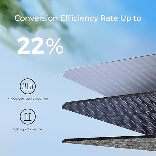 Miniatura 5 de Renogy E Flex - Panel solar plegable de 120 vatios con soporte ajustable y asas de transporte integradas para viajes por carretera, campamento,