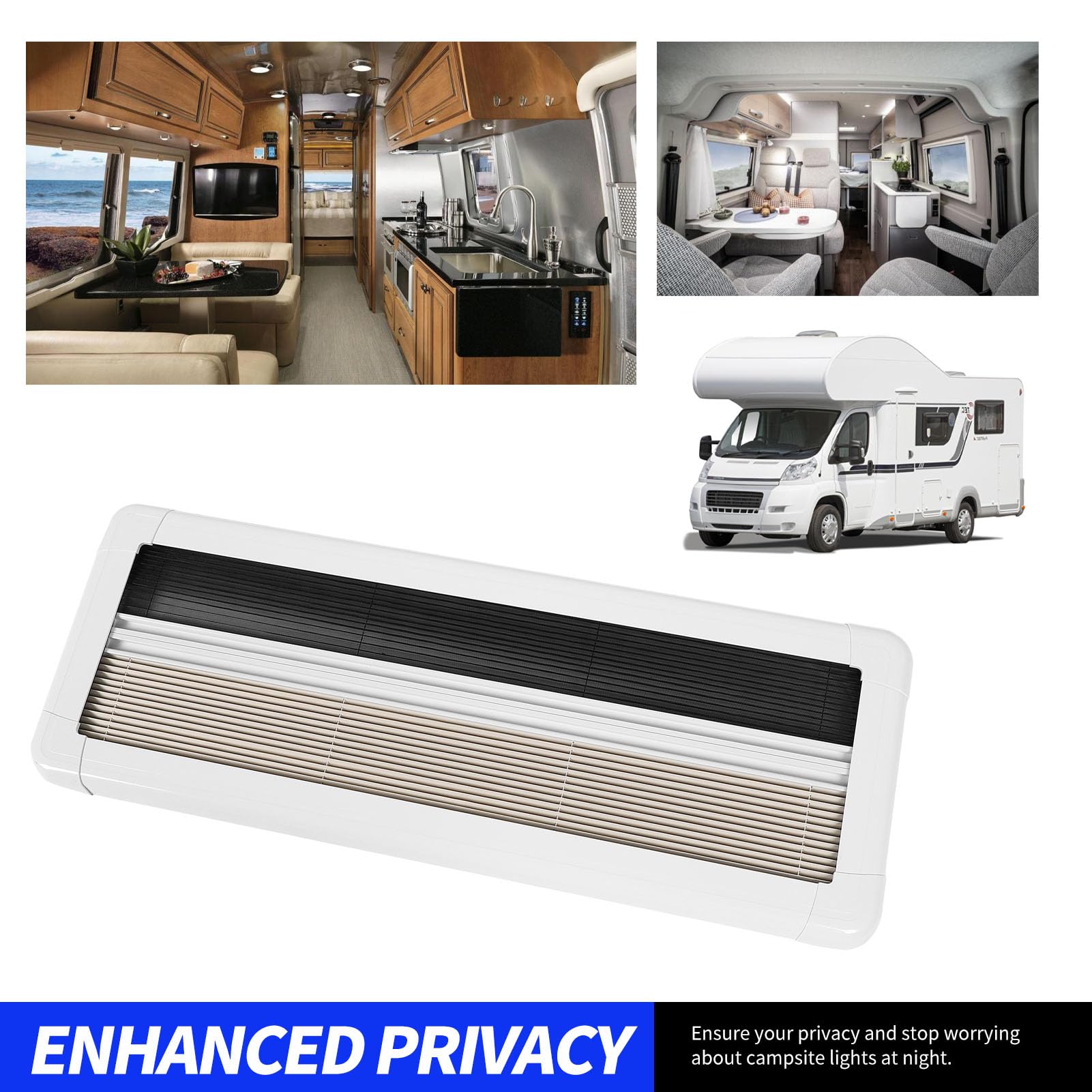 Tendine Parasole per Camper, Tendine Plissettate Anti- per Camper, Protezione Privacy per Roulotte e Furgoni