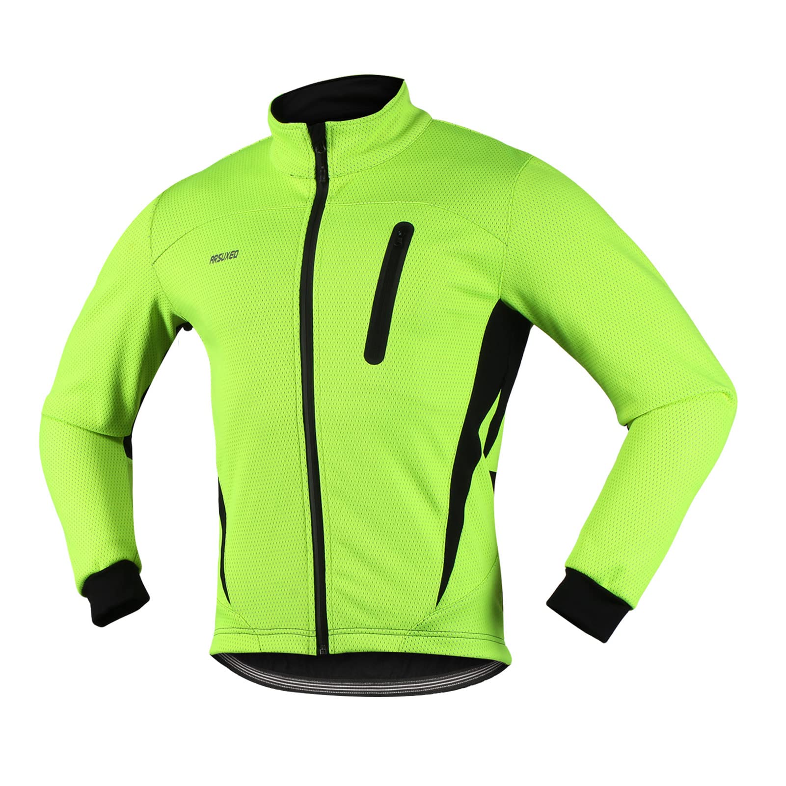 Cycling Bike Ja et for Men Winter ermal Fleece Long Sleeve ycle Jersey Windproof Brea able Reflective Riding Running Ja et Coat_-image-49