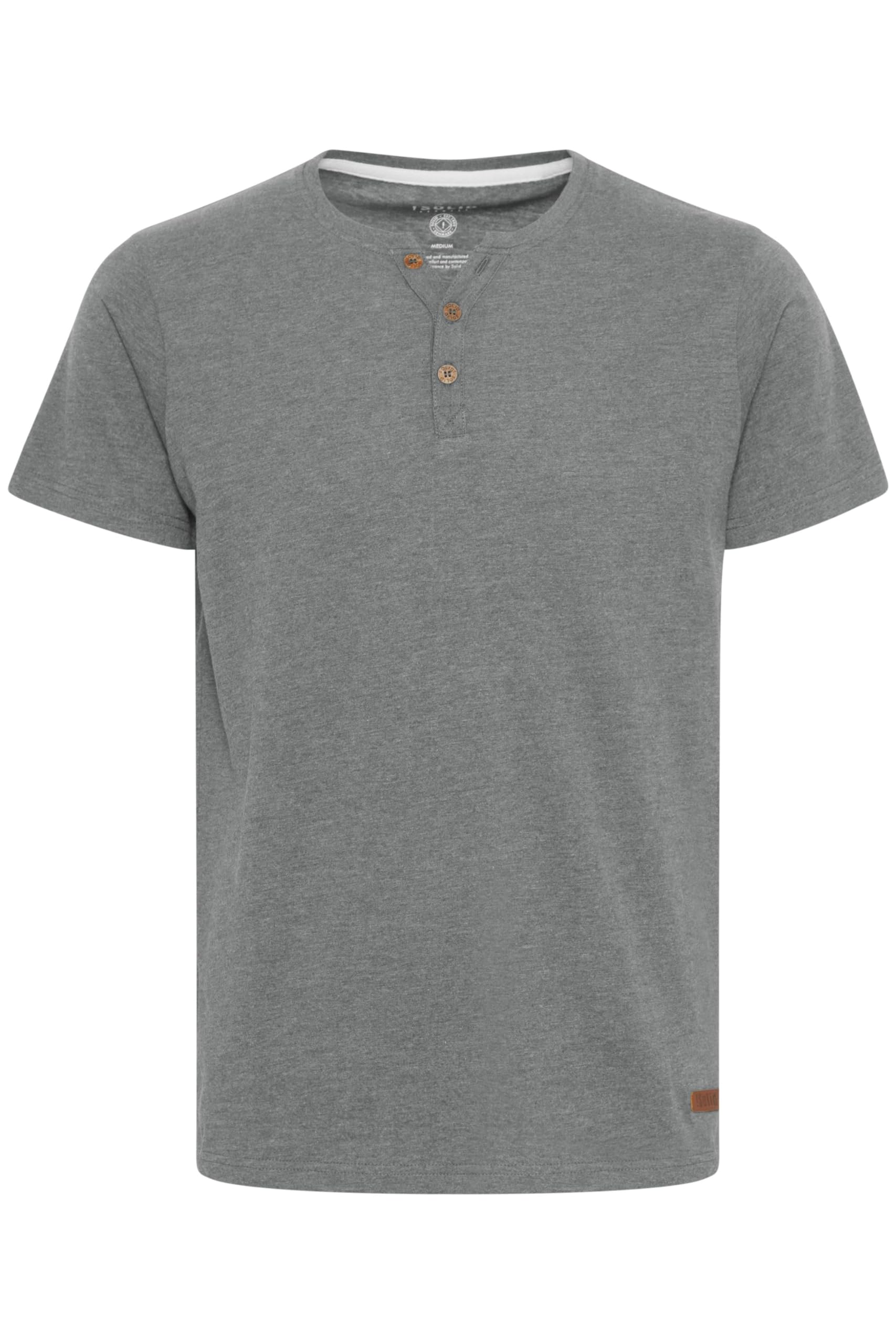 !Solid SDVolker Herren T-Shirt Kurzarm Shirt mit Grandad-Ausschnitt