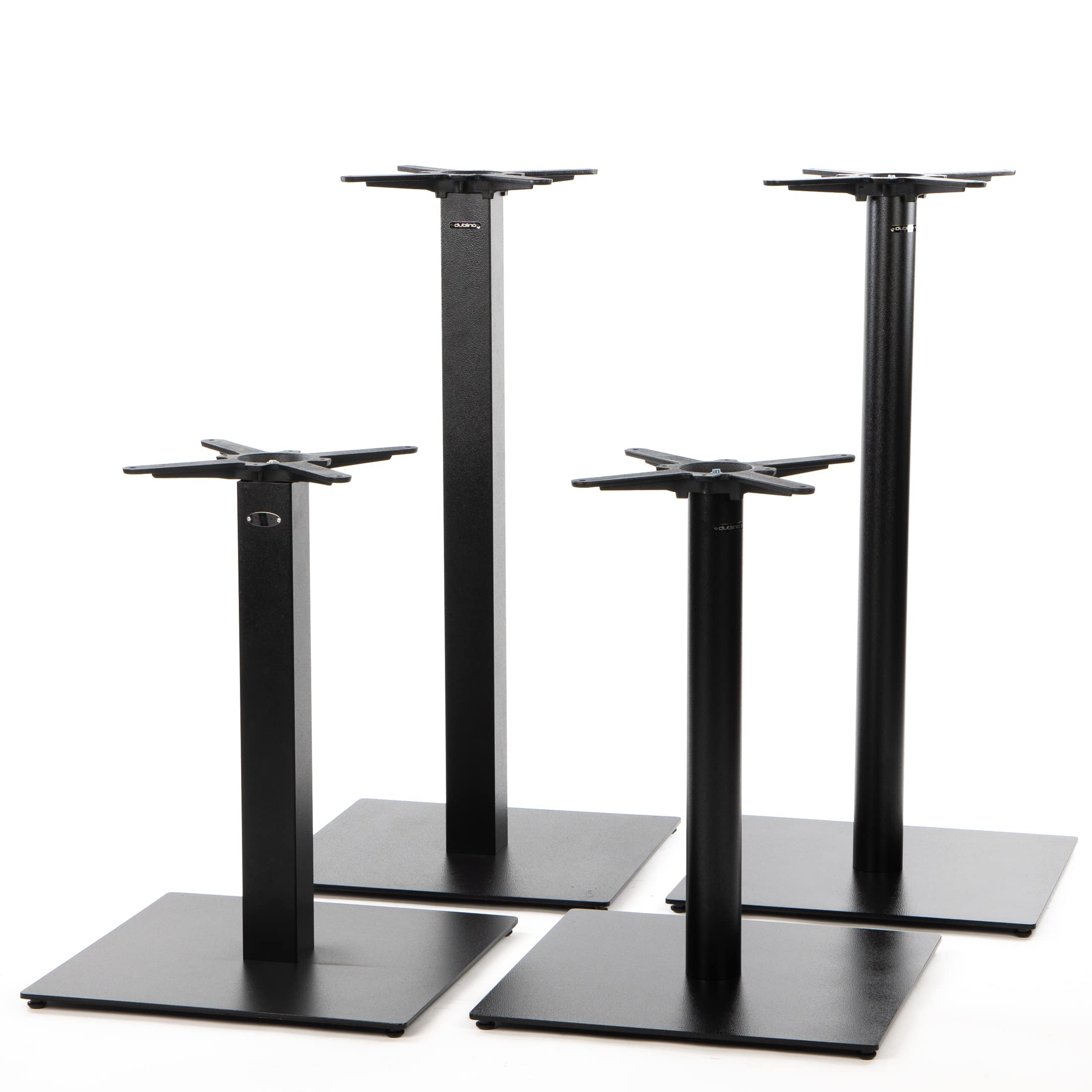 Stehtischgestell- PJ6594/110 | schwarz | Höhe 108 cm | Bodenplatte 60x60 cm | max. Tischplattengröße Ø80 cm | Ideal für Indoor & Outdoor