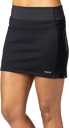 Terry Cycling Womens Winter Overskirt, Pad-Free Cool Weather Wind/Water Resistant Cycling Hiking Outdoor Skirt for Women