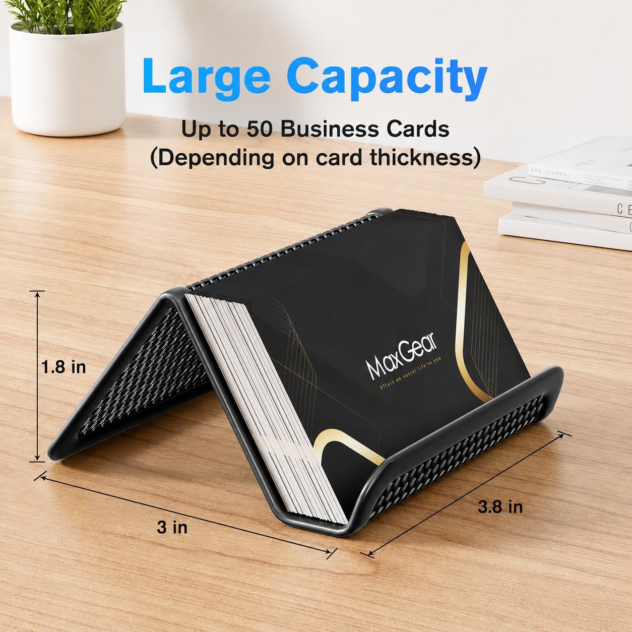 MaxGear Mesh Business Card Holder 2 Pack image 2