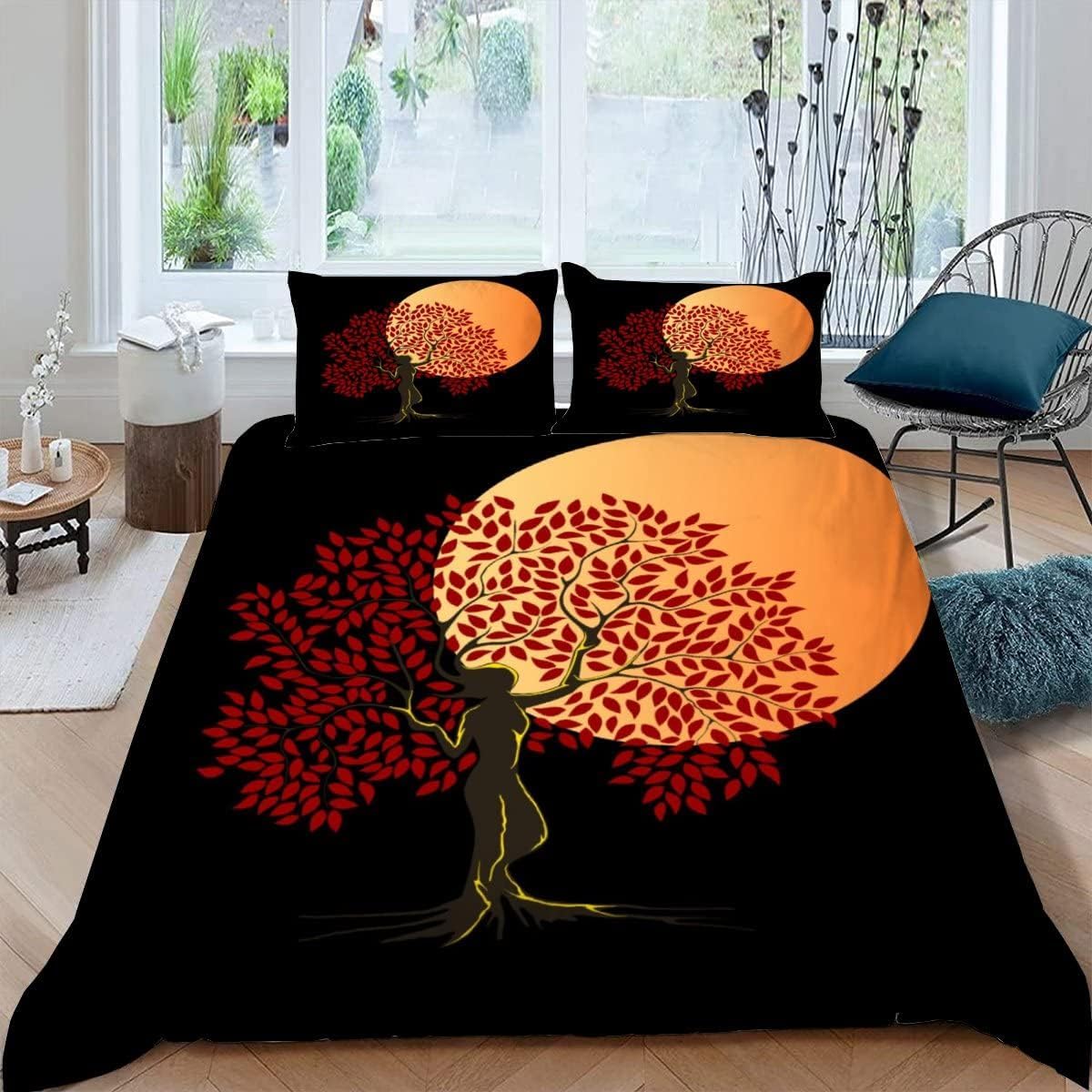 Parure de lit motif Soleil Lune 260x230 pour une ambiance de chambre cocooning