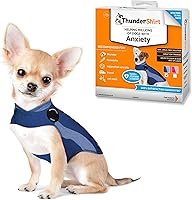 Vista 21 de ThunderShirt para Perros, XS Pequeña, Polo Azul - Chaleco Calmante para Alivio de la Ansiedad Canina