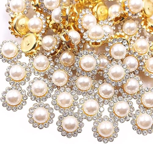 100 piezas de diamantes de imitación de garra de flores, base dorada, piedras de cristal, adornos de diamantes de imitación para coser ropa,