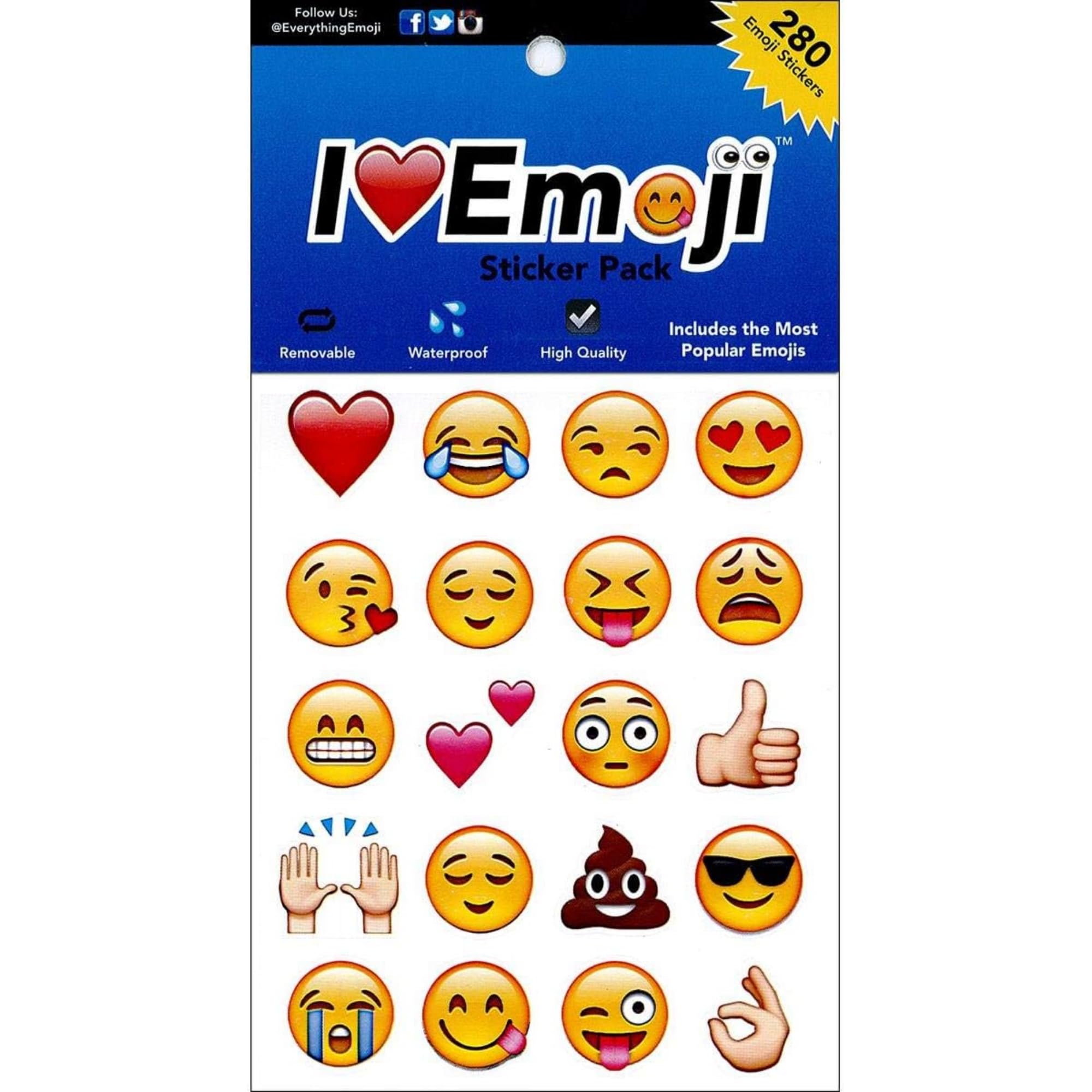 Everything Emoji | 280 Emoticon Stickers | I Love Emoji | iPhone, Facebook, Instagram, Twitter
