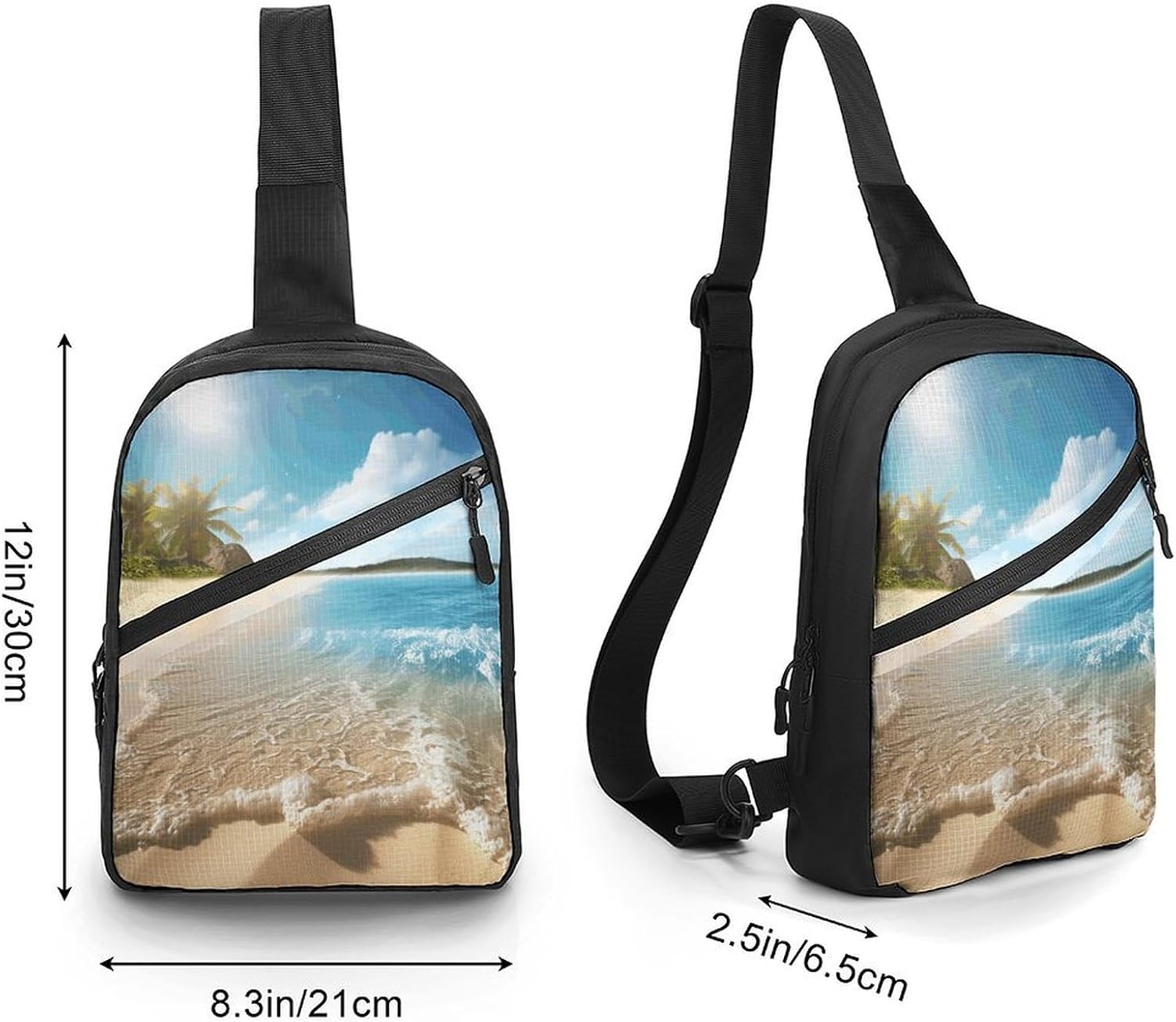 Beach Crossbody Backpack Sling Bag