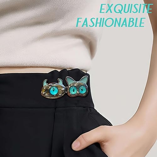 Miniatura 2 de Pines de botón de jeans, botón de mezclilla de flores desmontable para jeans sueltos, botones ajustables sin costura, clips para pantalones de