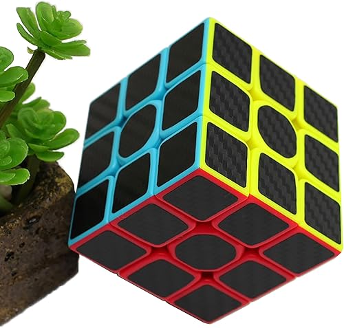 Miniatura 4 de Cubo de velocidad 3x3x3 3x3 cubo mágico rompecabezas juguete para niños y adultos (fibra de carbono)