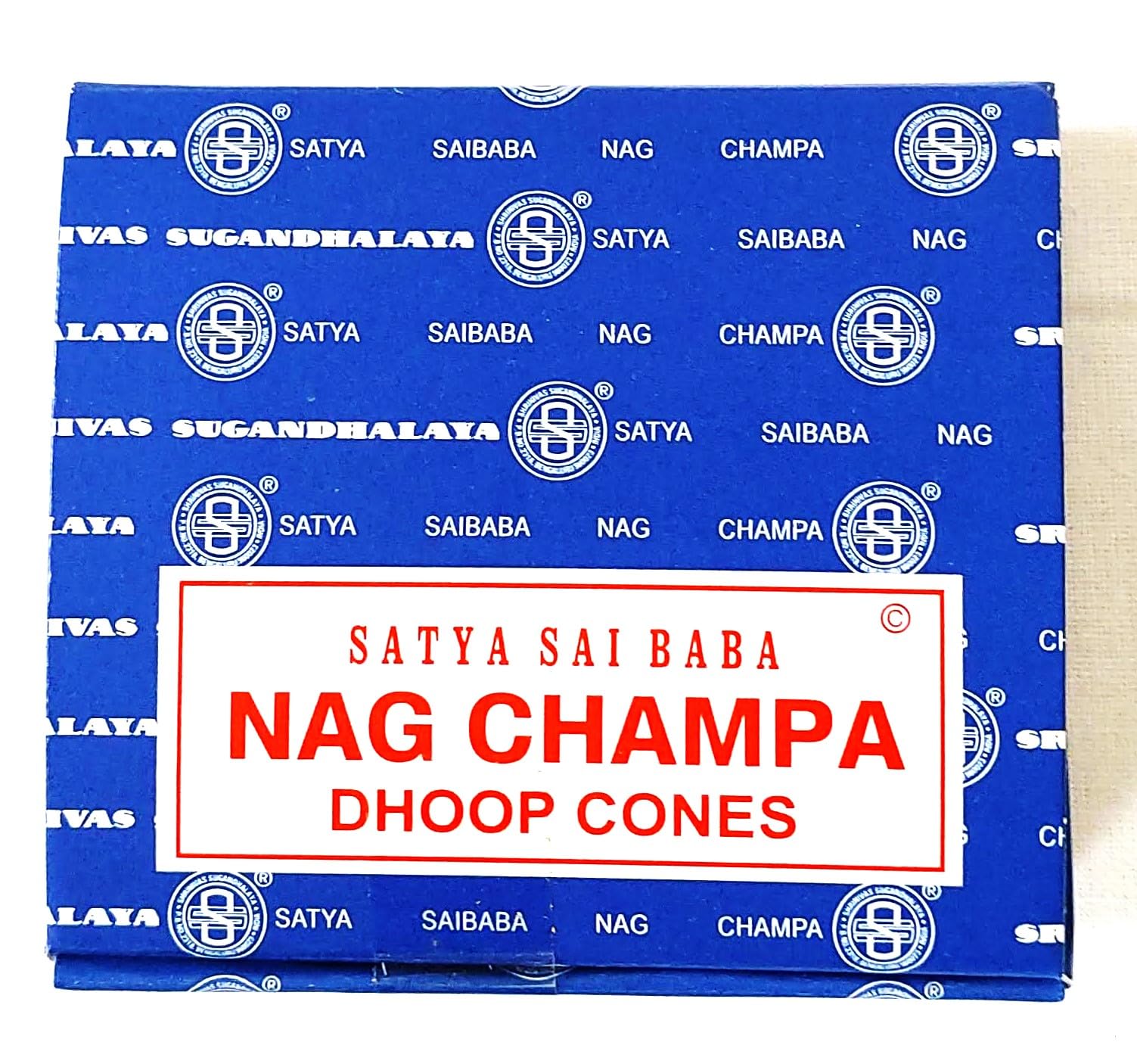 Burlas Brown Satya Nag Champa Incense Cones, Agarbatti Scent, One Pack Of 12 Cones (1, Nag Champa)