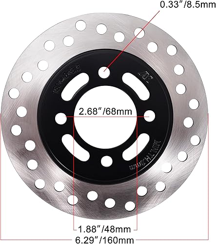Miniatura 3 de RUTU Pinza de cilindro maestro de freno para mano izquierda y trasera, kit de freno de manguera de freno de 53 pulgadas, freno de disco de 6.299 in,
