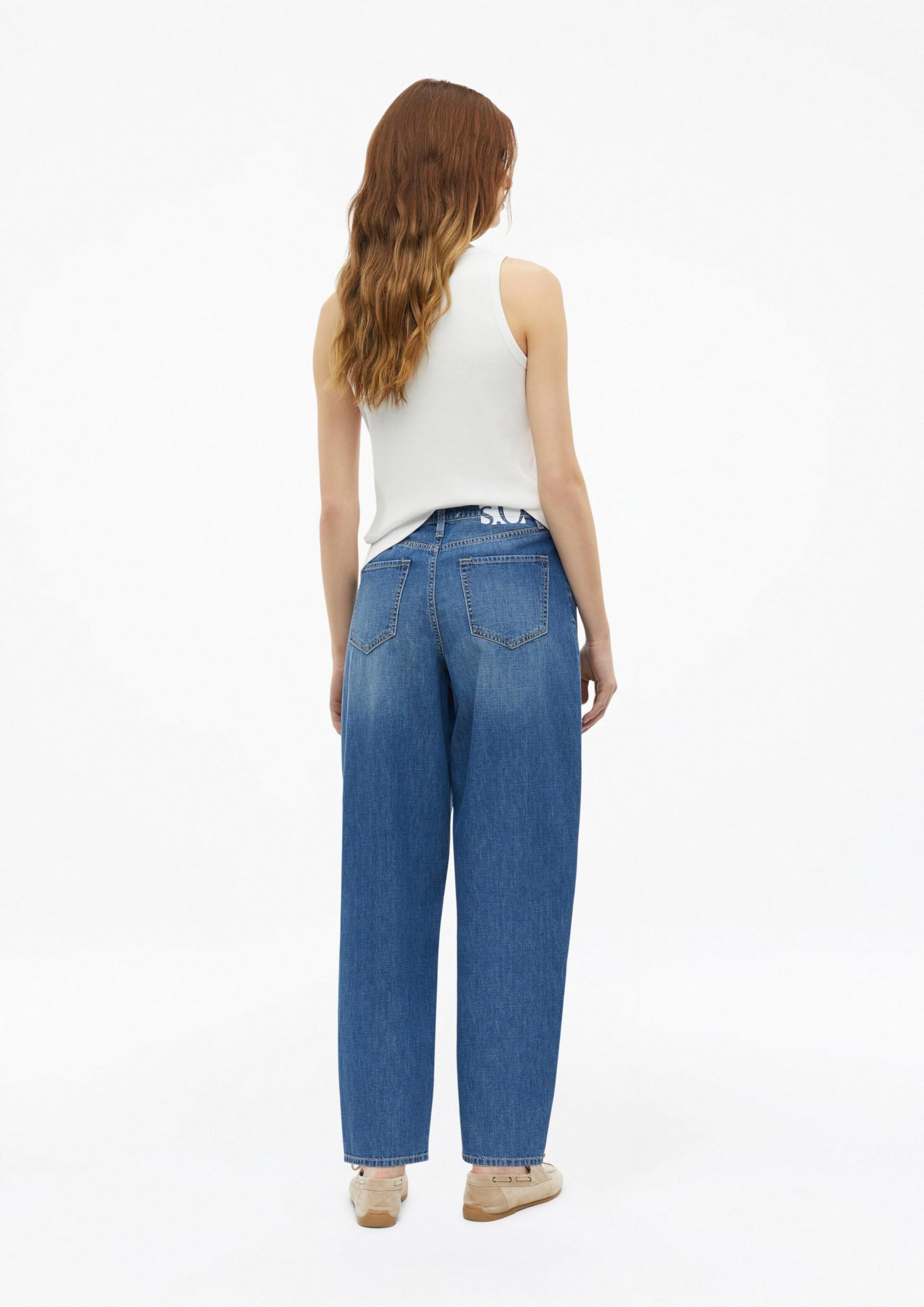 s.Oliver Damen Ankle Jeans, Barrel Leg Ankle-Jeans/Regular Fit/High Rise/Barrel Leg