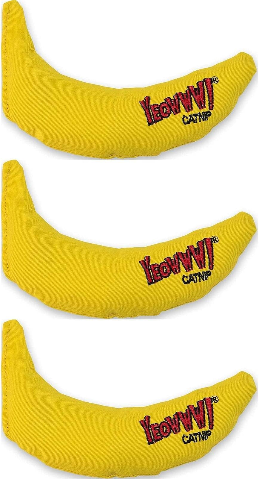 DuckyWorld 100% Organic Catnip Leaf & Flower Cat Toy Banana 3 Pack