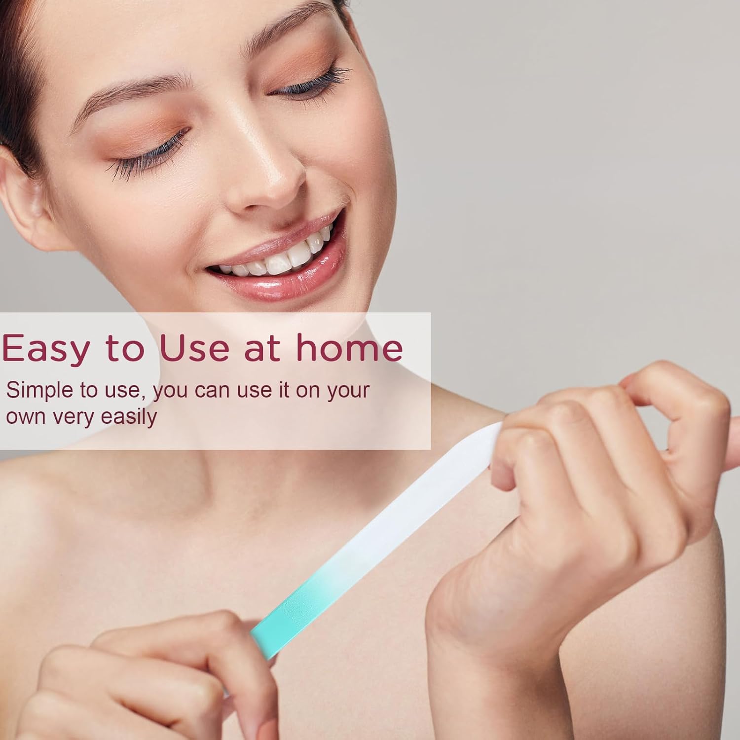 Lasnten 24 Pcs Crystal Glass Nail Files with Case Bulk Manicure for Women Mom Professional Glass Nail File Double Sided, Mothers Day 12 Colors