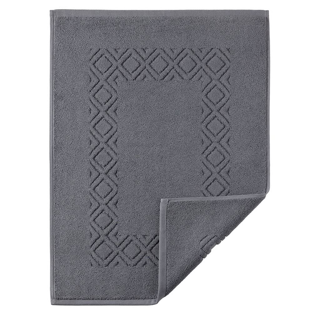 Egeria Denver Badvorleger, 70 x 130 cm, 1er Pack - weiche und saugfähige Badematte, Rutschfester Badezimmerteppich/Duschvorleger, waschmaschinenfest, ideal für Bad und Dusche - Farbe: Stone