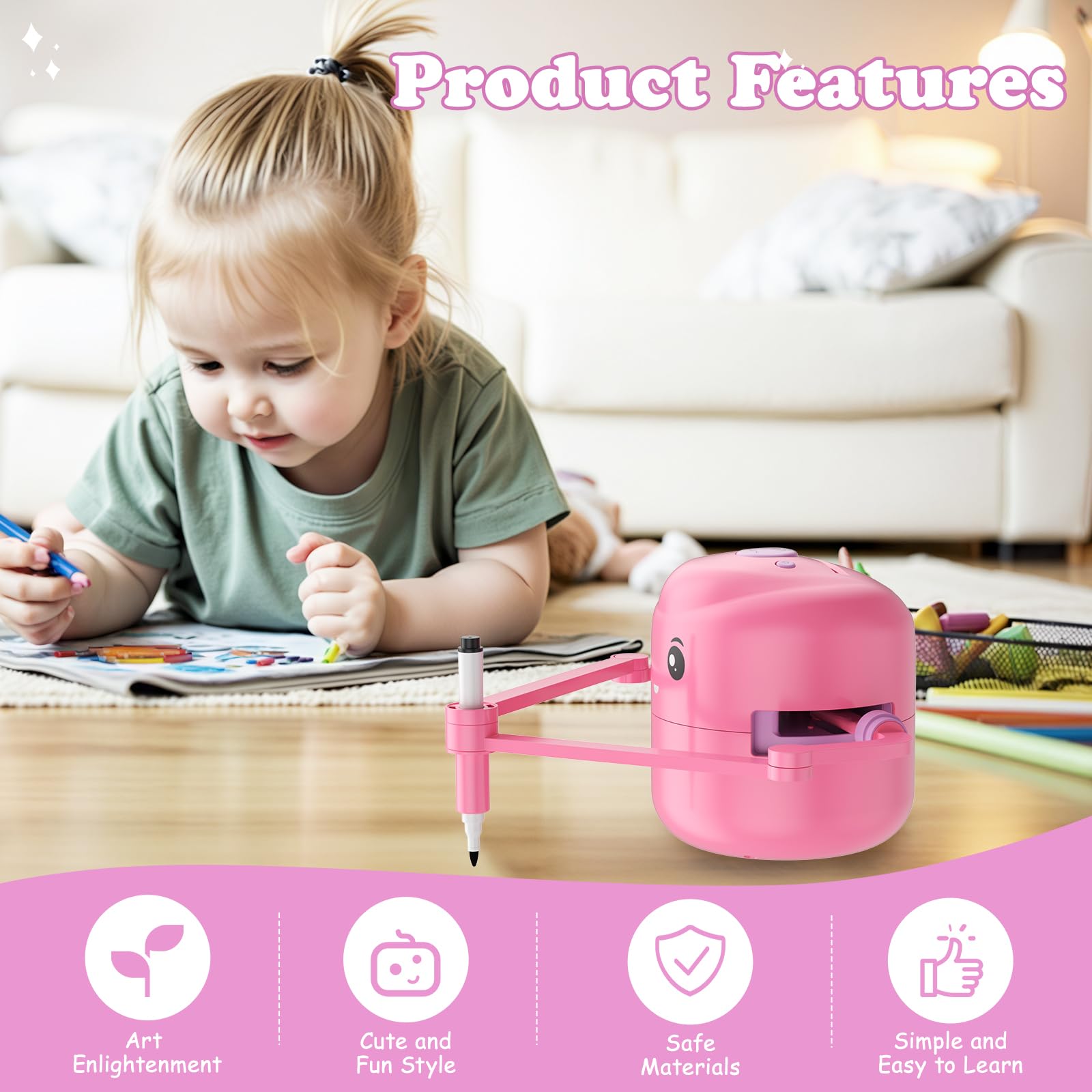 Robot De Dessin Enfant Avec 150 Cartes - Jouet Éducatif Montessori