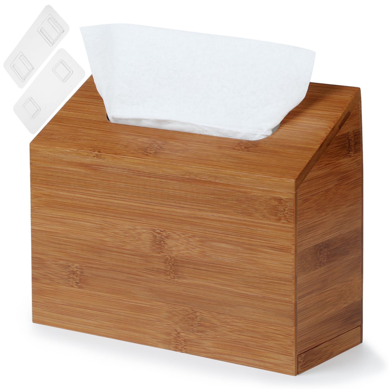 Gobam Carbonized Bamboo Hand Towels Box Cover Compatible with Kleenex Hand Towels Wall Mountable Paper Towel Holder with