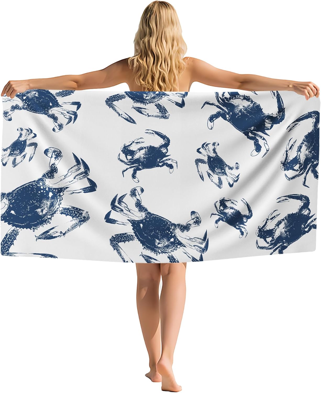 Octopus Beach Towel for Men, Black Octopuses Sand Beach Towels Gifts for Men Boys, Nautical Octopus Quick Dry Bath Pool Towels for Bathroom Swimming Pool, Octopuses Bathroom Decor, 30x60