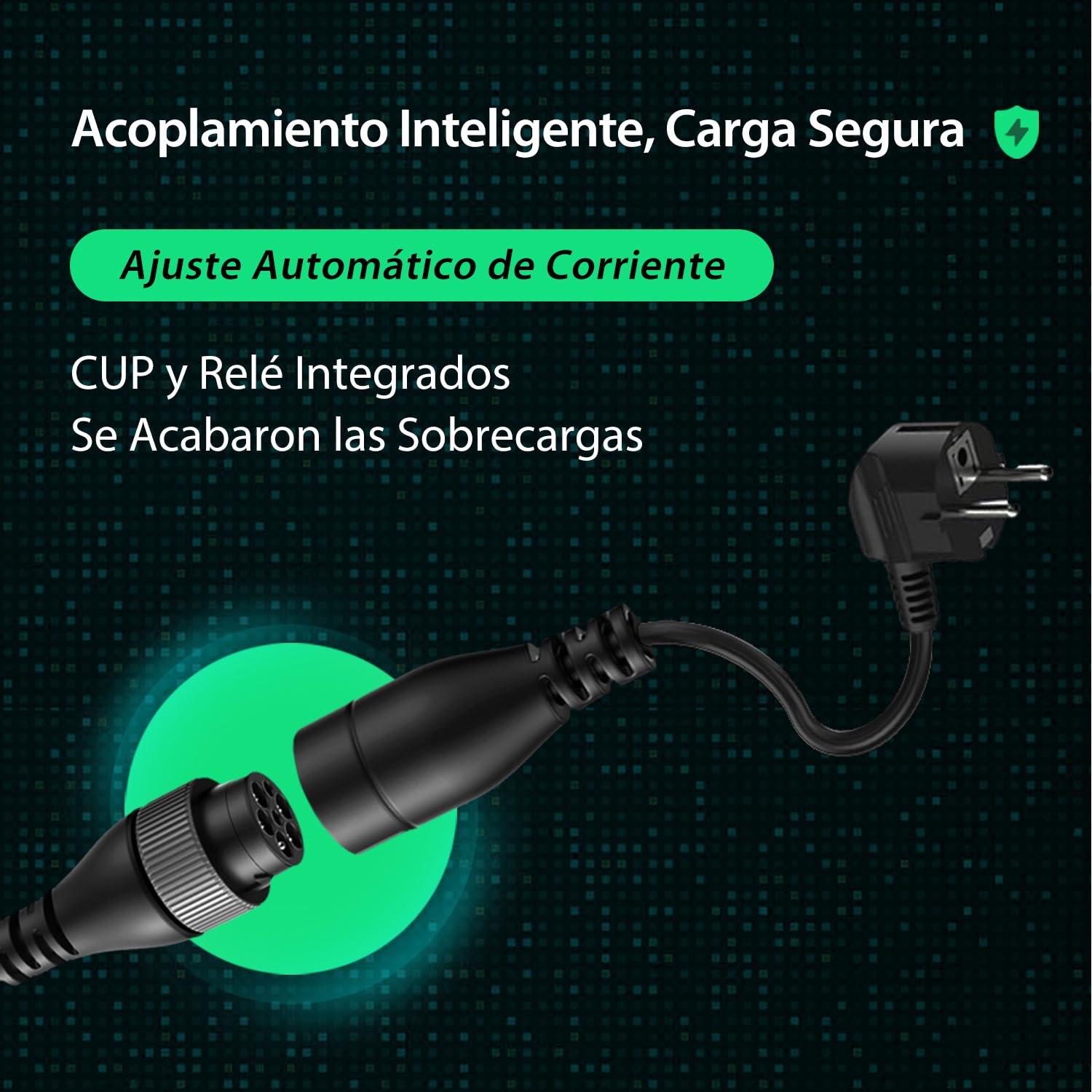 Cargador Coche Electrico Tipo 2 11Kw/7m Trifasico Cable de Carga de Vehículo Eléctrico 8-16A IP66 de Cargador de Vehículo Eléctrico con Enchufe Schuko UE y Enchufe CEE para Model Y/3Q3 y Otros EV/PHEV