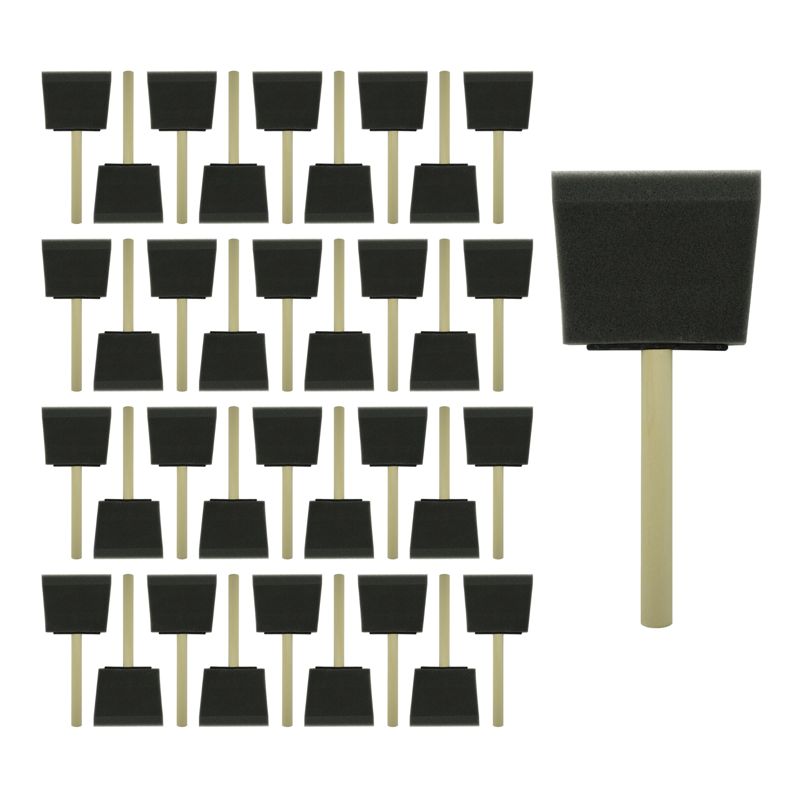 21pcs Poly Foam Brushes - High Density Foam Set -14 21pcs Poly Foam Brushes - High Density Foam Set -14