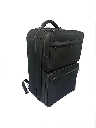 Miniatura 5 de DAMIFAN mochila de peluquero bolsa de viaje bolsa de viaje estación móvil de peluquero organizador de herramientas bolsa de maquillaje, Negro -