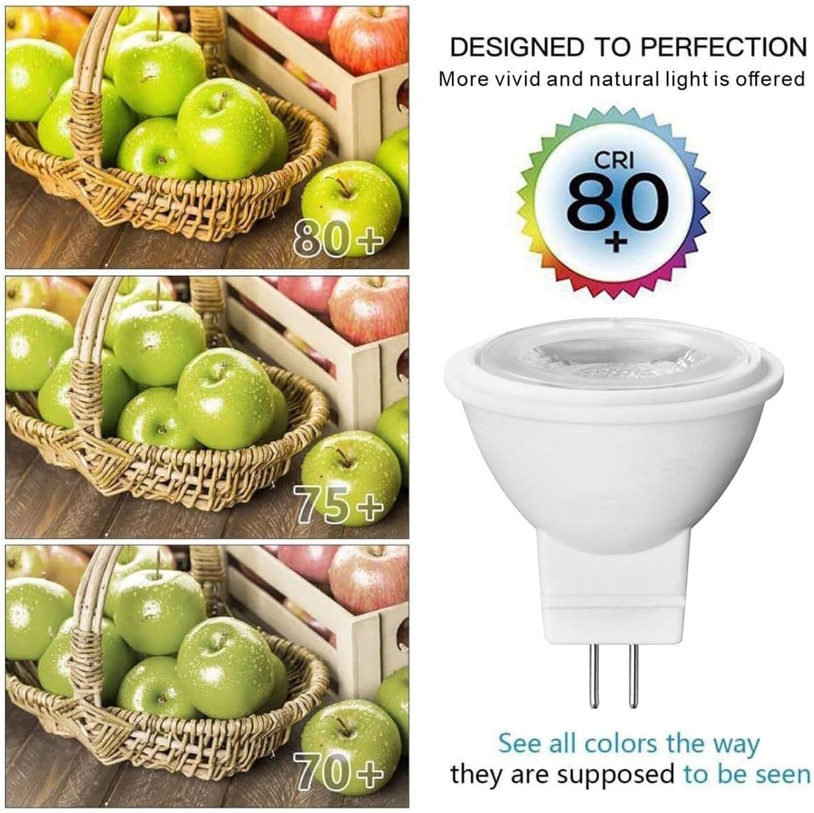 lámparas LED, Bombillas LED GU10 de 6 W MR11, equivalentes a 30, paquete 5, 600 lúmenes, CA 220-240 V, ángulo haz 38°, regulables(Cool White)