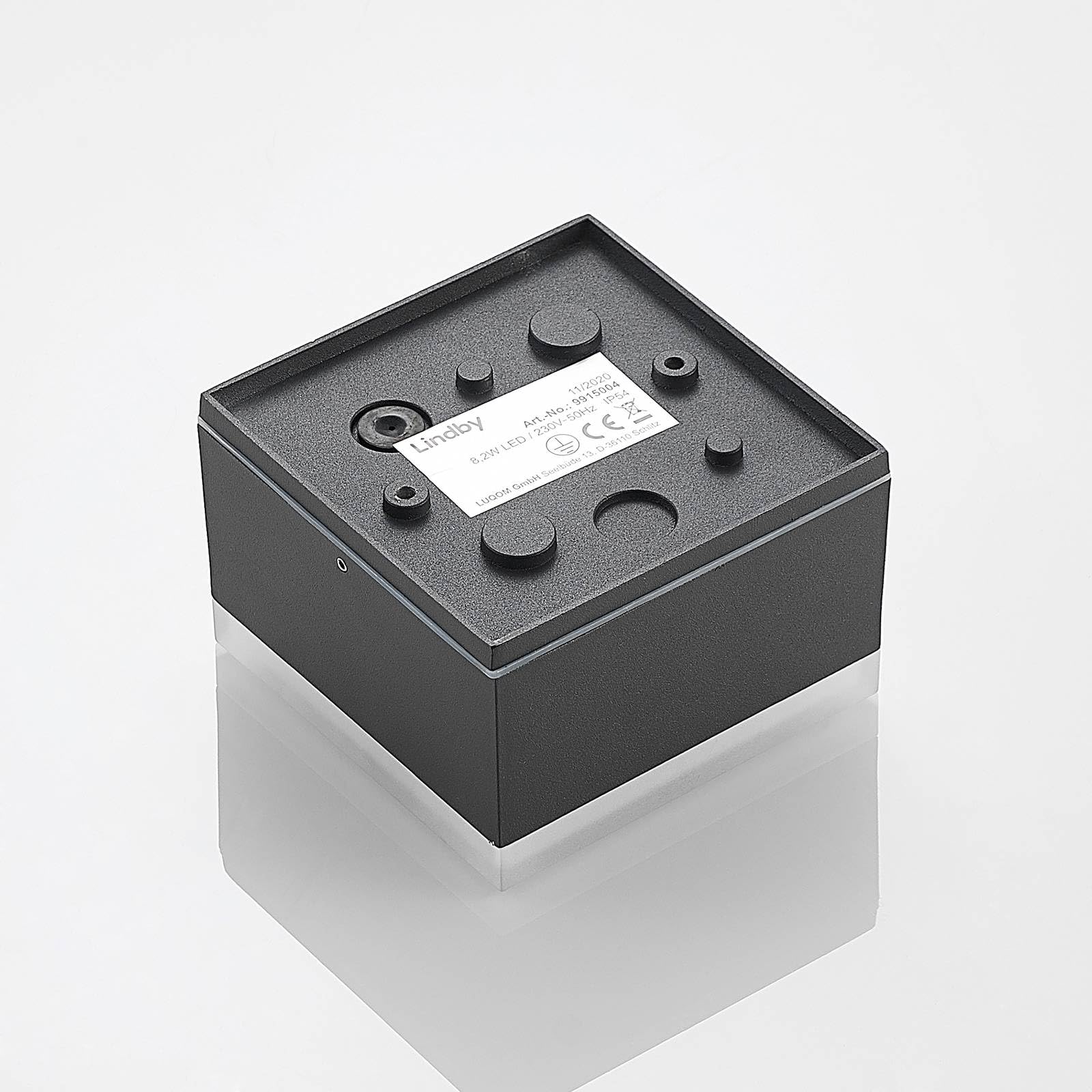 Lindby Plafoniere LED (Moderno) colore Nero, in Alluminio lampadina inclusa lampada da esterni per giardino terrazzo balcone e casa plafoniera