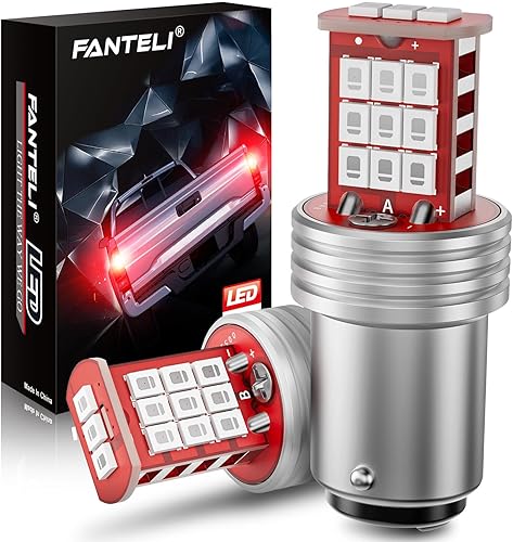 Bombilla LED roja 1157 para luces de freno, 300% más brillante, 2357 2057 7528 BAY15D Plug and Play, luces traseras de freno LED, paquete de 2