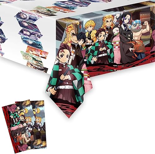 Paquete de 2 manteles de demonio desechables, suministros para fiesta de cumpleaños, mesas rectangulares para baby shower, 70 x 42 pulgadas