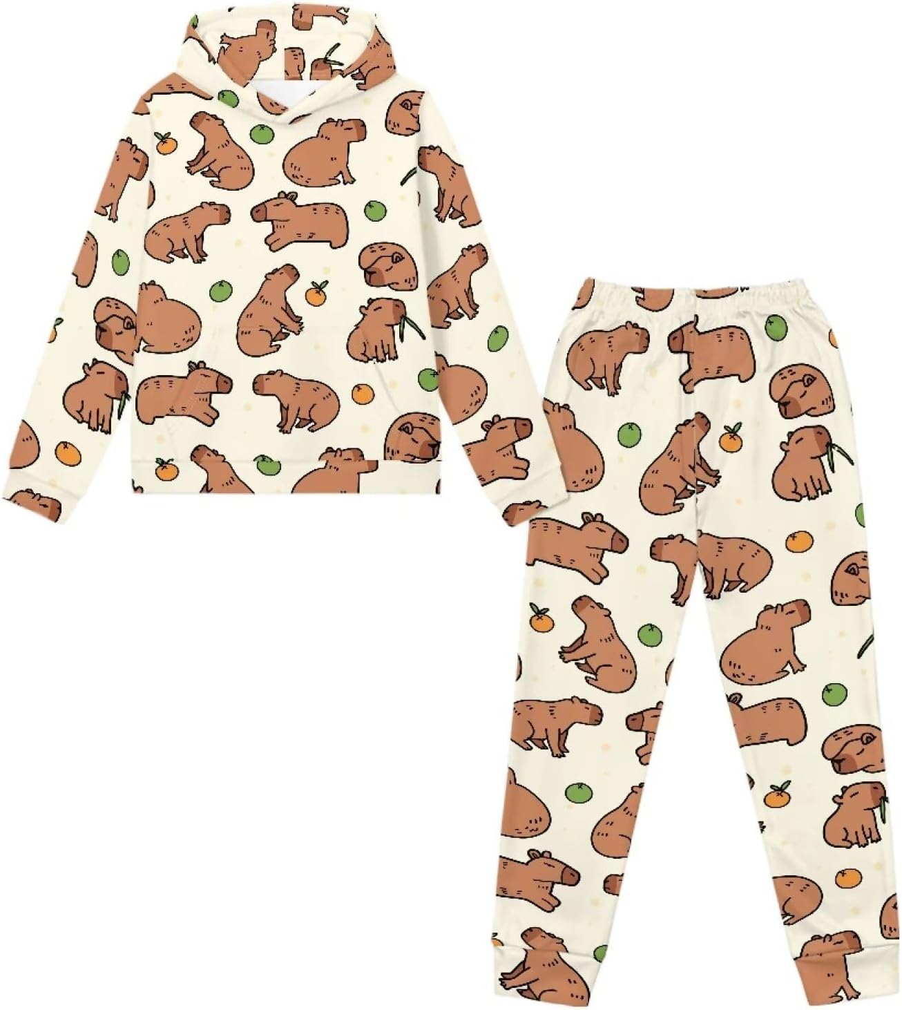 Girls Sweatshirts Size 7-14 Years Old 2 Piece Sweatshirt Set for Kids Long Sleeve Pullover Top and Sweatpants